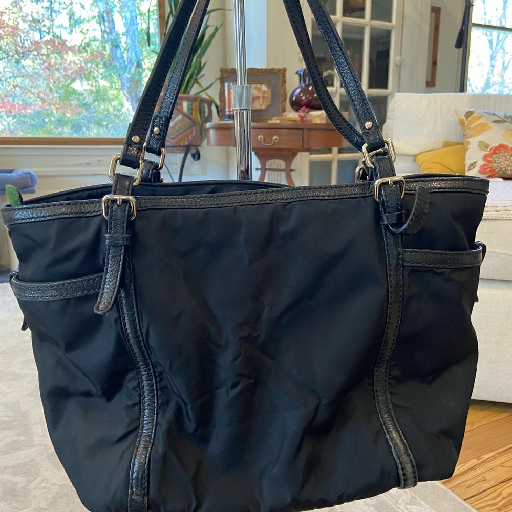 Kate Spade Black Nylon / green lining Tote - Picture 6 of 7